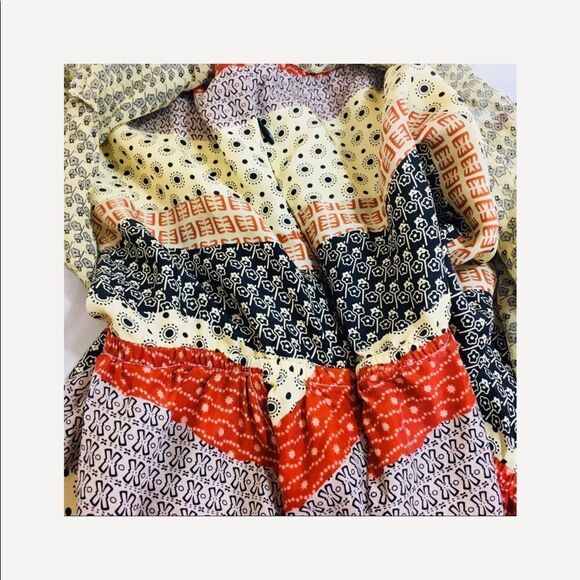 Gypsy 05 Multi Print Silk Racer Back Mini Dress Sz M - Picture 6 of 9